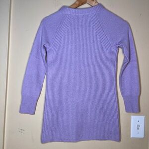 Cashmere Lavender Ribbed Knit Women's Top